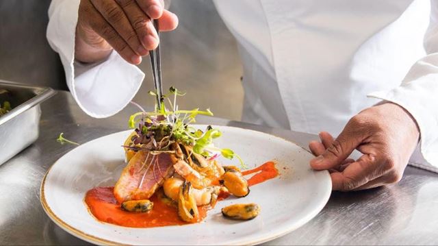 Chef preparing meal